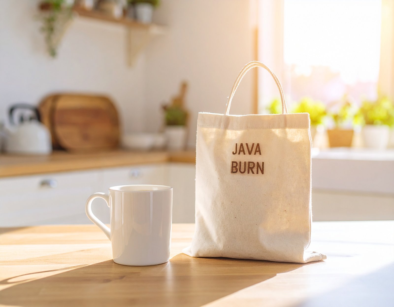 Java Burn Supplement in coffee on kitchen counter