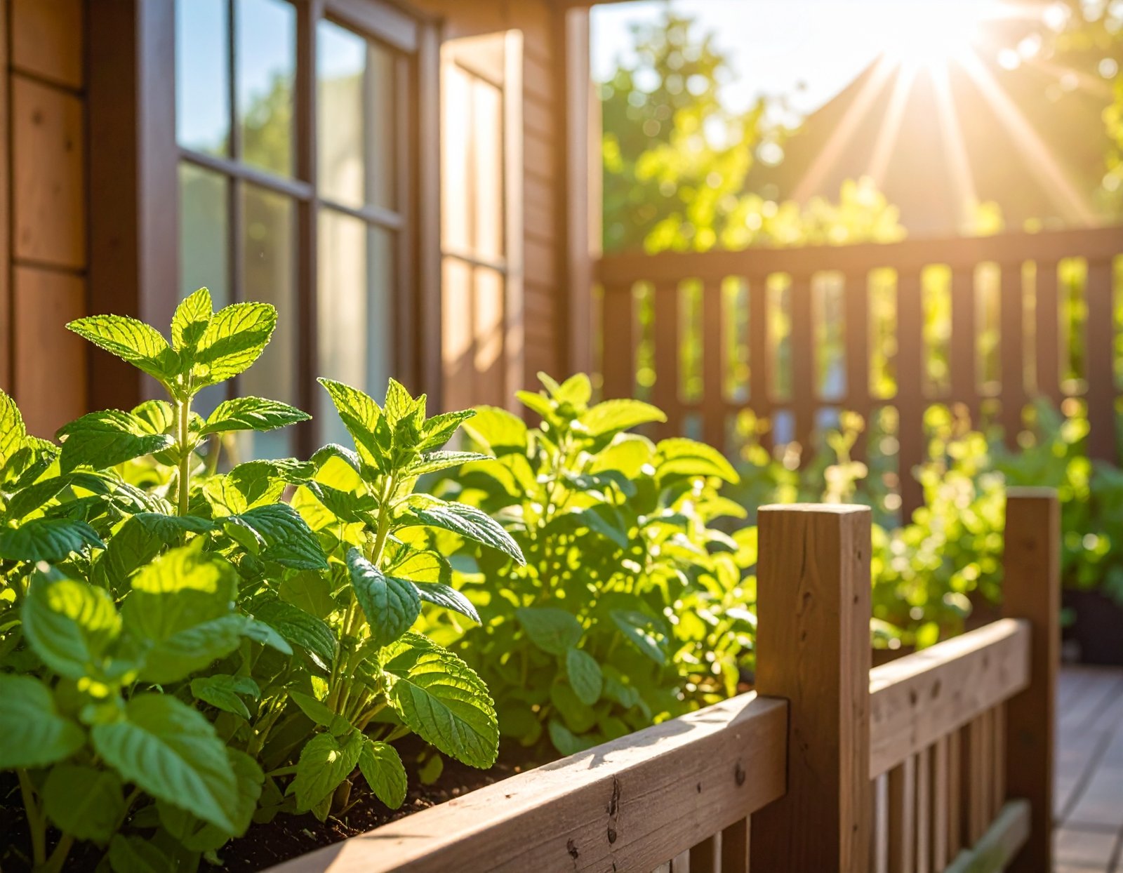 Peppermint home garden vibrant green