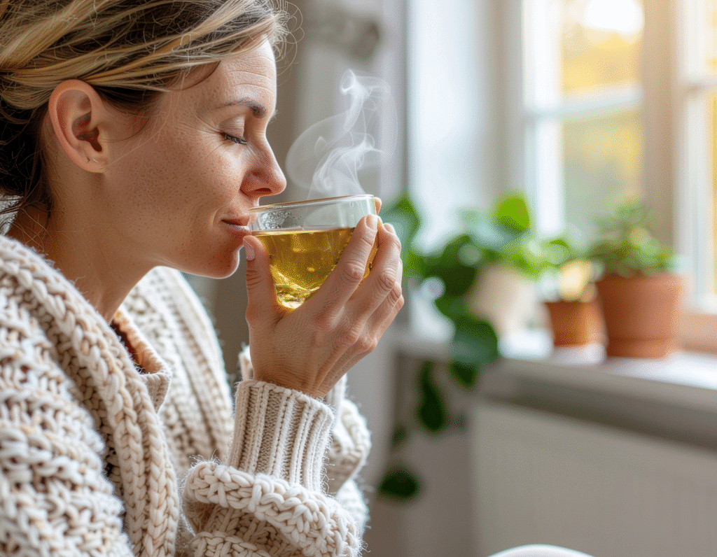 Ashwagandha and herbal powders in glass jars.