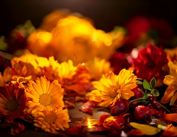 Calendula blooming in the garden