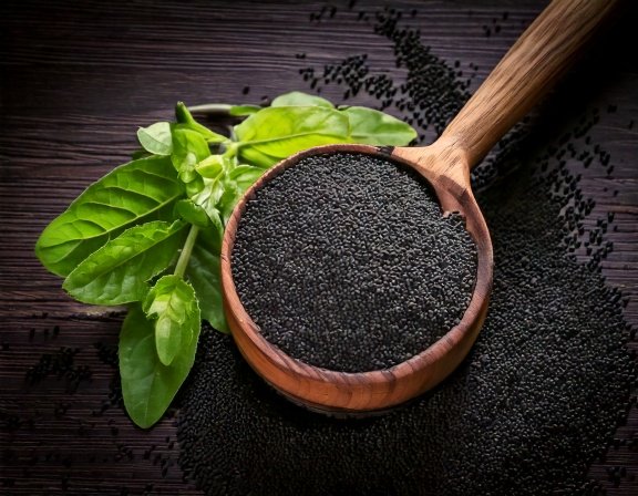 Black seed Nigella close-up