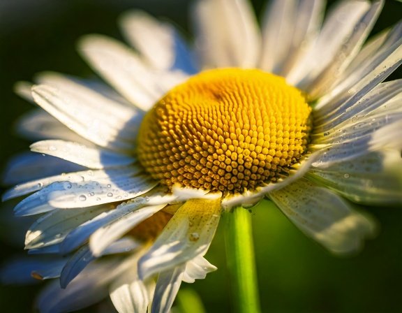 Chamomile flower closeup