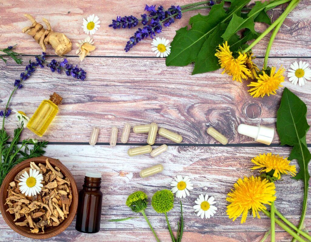 Checklist for hormone support featuring herbs, supplements, and oils