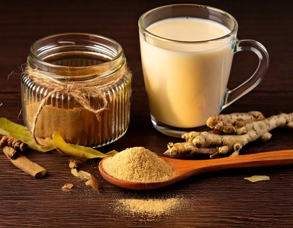 Ashwagandha powder and roots