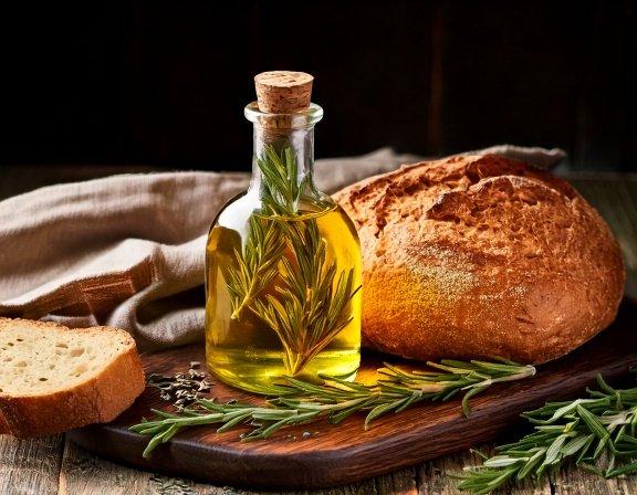 Rosemary infused oil and bread