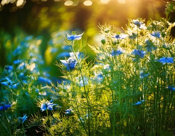 Nigella sativa in bloom
