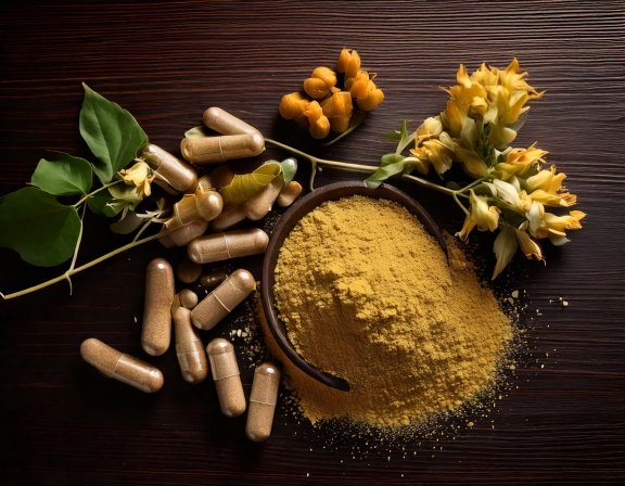 Tribulus capsules and dried herb