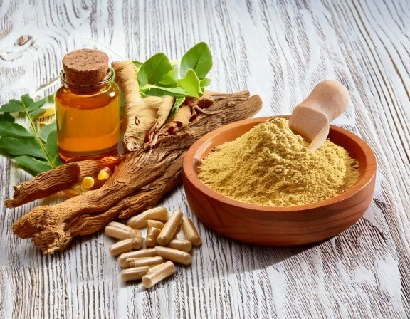 Ashwagandha and maca teas for energy and focus