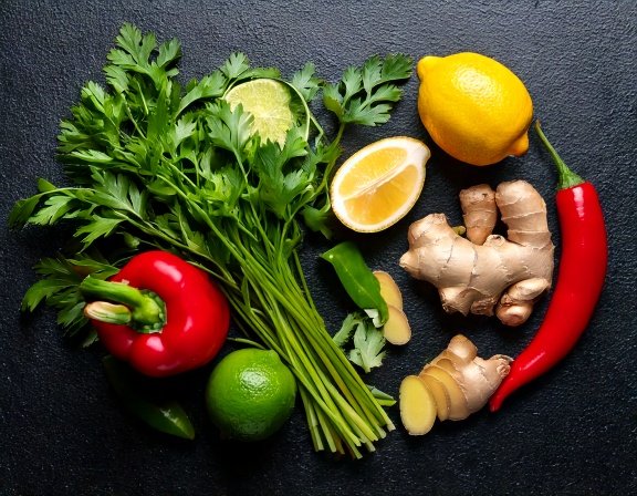 Parsley leaves and detox ingredients