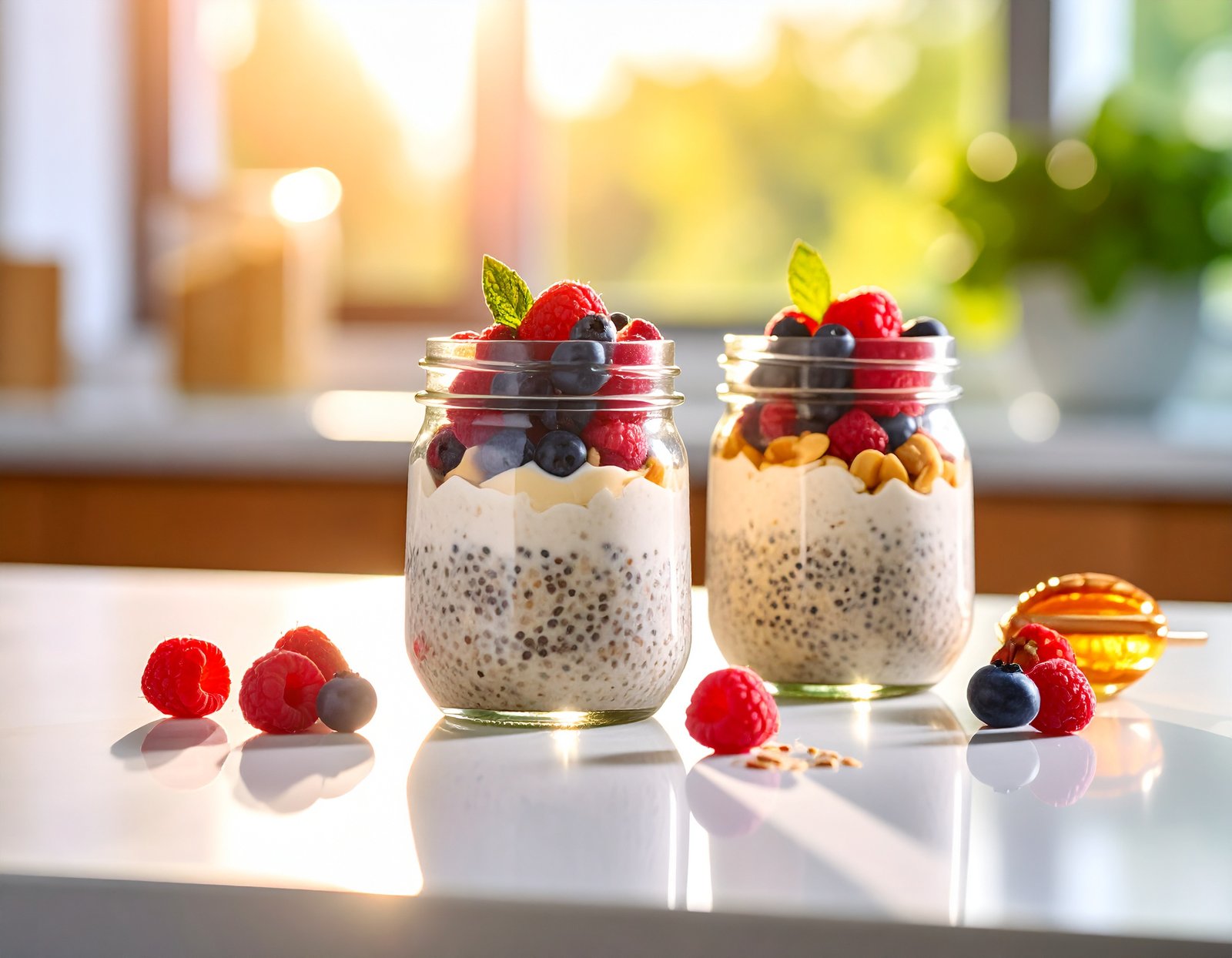 Assorted seeds and berries: saw palmetto, cranberry, milk thistle, and black seed