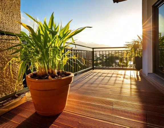 Turmeric in pot on balcony, ready for harvest