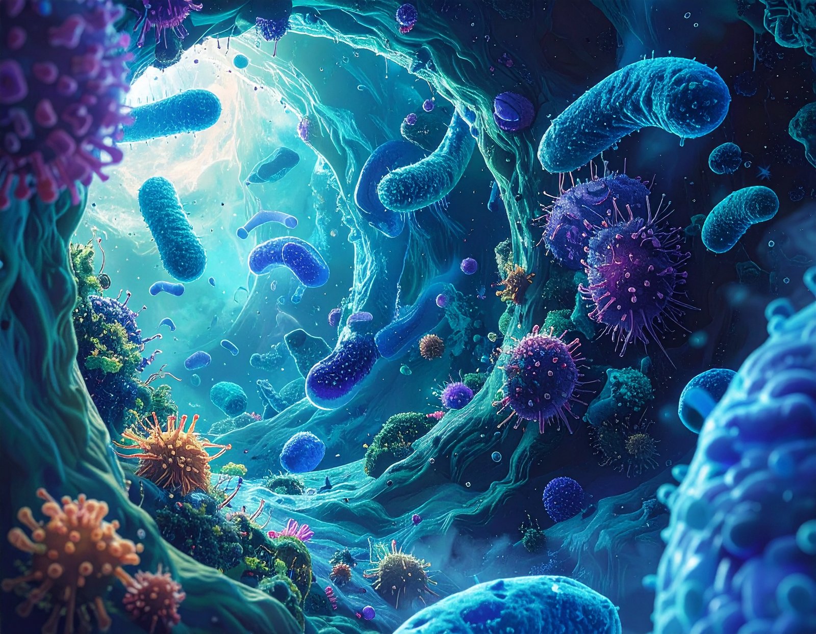 Microscopic gut bacteria