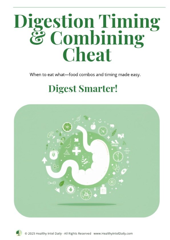 Digestion Timing & Food Combining Cheat Sheet Lead Magnet Cover