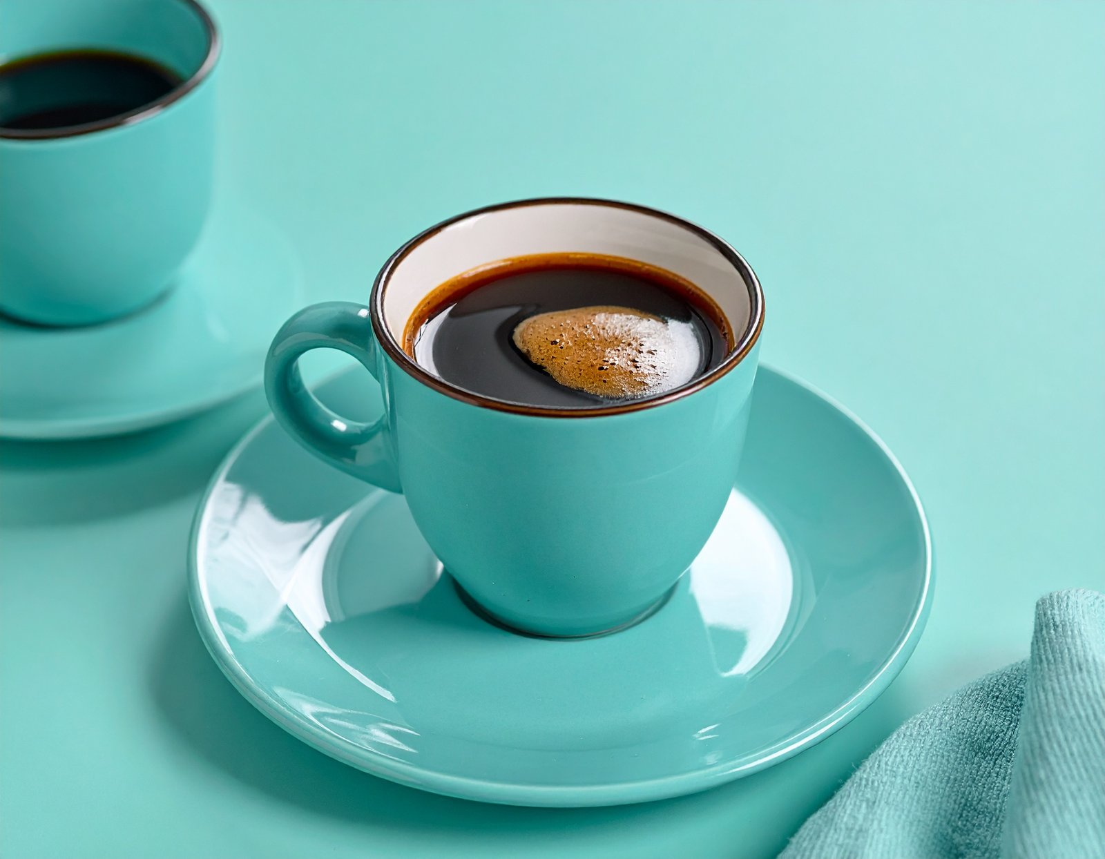 Ethiopian coffee with butter layer on top